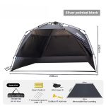 Outdoor 3-4 person one-touch quick-set tent, suitable for beach, fishing, family trips, picnics, parks, UV-resistant with sunsha - Image 2