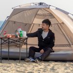 Outdoor 3-4 person one-touch quick-set tent, suitable for beach, fishing, family trips, picnics, parks, UV-resistant with sunsha - Image 4