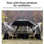 Outdoor 3-4 person one-touch quick-set tent, suitable for beach, fishing, family trips, picnics, parks, UV-resistant with sunsha - Image 5