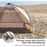 Outdoor 3-4 person one-touch quick-set tent, suitable for beach, fishing, family trips, picnics, parks, UV-resistant with sunsha - Image 6