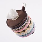 Outdoor camping folding ethnic style paper box storage bag car roll paper tissue box small cloth bag storage bag - Image 4