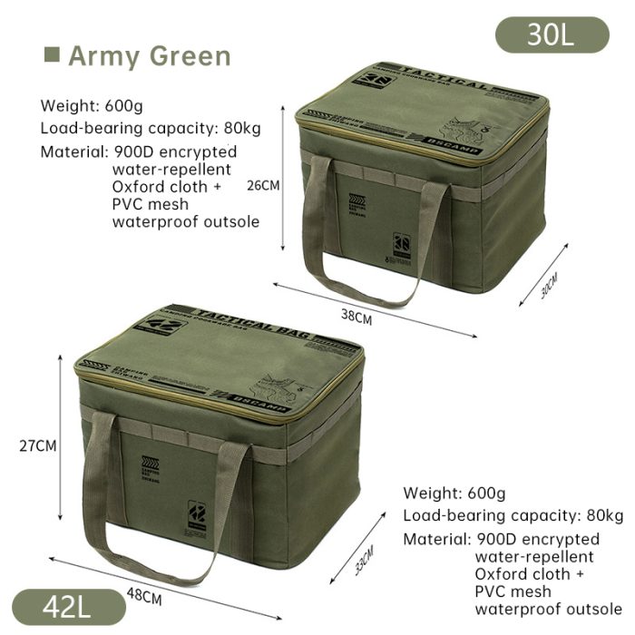 Outdoor storage bag, large - capacity foldable storage box, camping gear for picnic, portable, water - resistant - Image 4