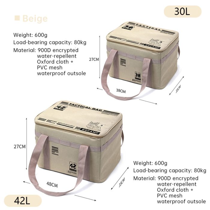 Outdoor storage bag, large - capacity foldable storage box, camping gear for picnic, portable, water - resistant - Image 2