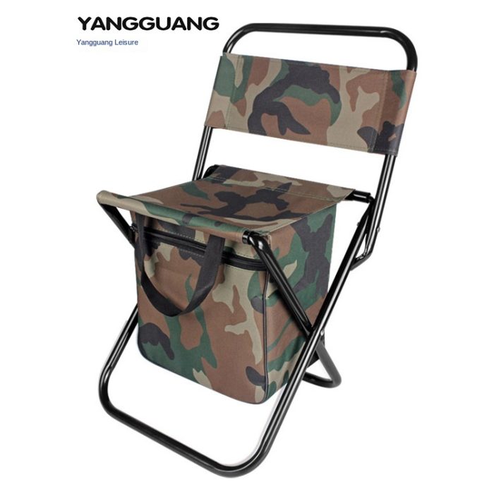 Outdoor Camping Folding Chair with Storage Backrest and Carrying Bag for Art Students' Sketching - Image 1