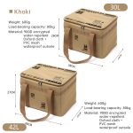 Outdoor storage bag, large - capacity foldable storage box, camping gear for picnic, portable, water - resistant - Image 5